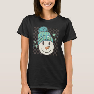 T-shirt Vibes hivernales Rétro Noël de Snowman Neige