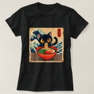 T-shirt Vibes japonaises de Anime Kawaii Cat Ramen