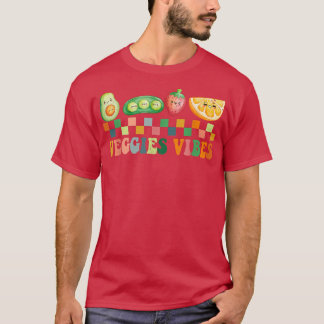 T-shirt Vibes légumes Retro Monde Végétarien Journée Végét