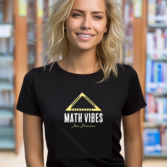 T-shirt Vibes mathématiques Professeur personnalisé (Créateur téléchargé)