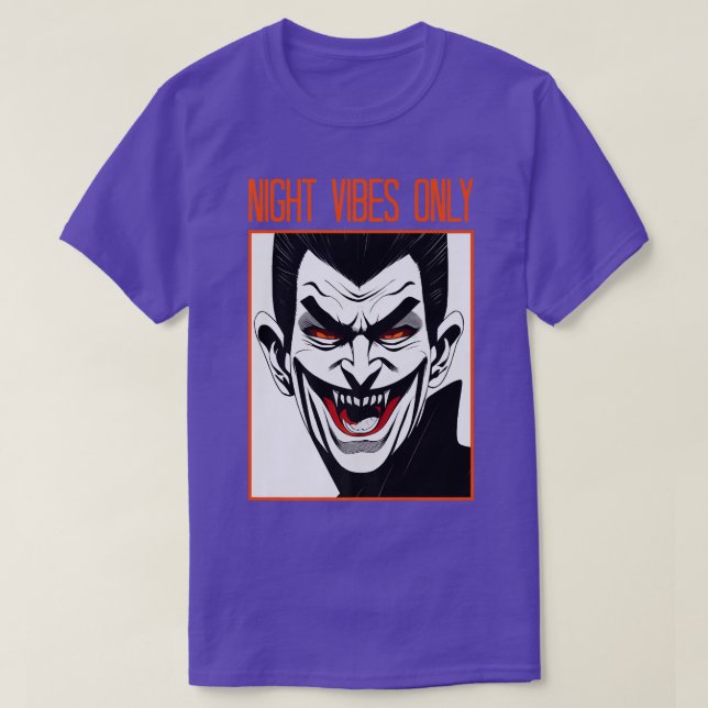 T-shirt Vibes nocturnes éffrayantes Vampire Fangs Hallowee (Design devant)