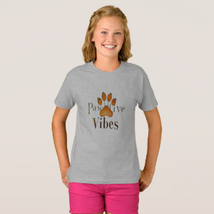 T-shirt Vibes Pawsitive - Conception Empreinte de patte in
