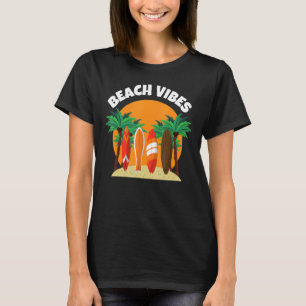 T-shirt Vibes Plage Surf Summer Beach Vacation_1