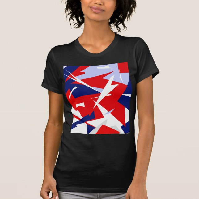 T-shirt Vibes positives Bleu rouge blanc (Devant)