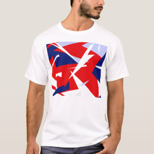 T-shirt Vibes positives Bleu rouge blanc