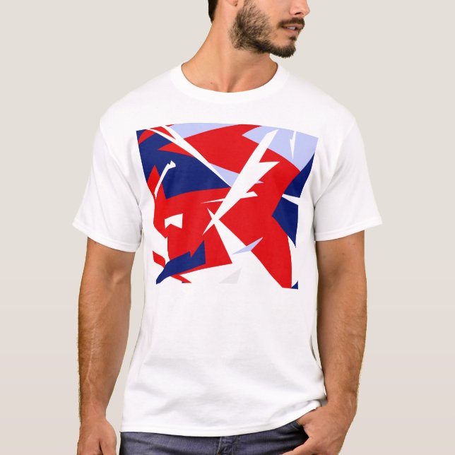T-shirt Vibes positives Bleu rouge blanc (Devant)