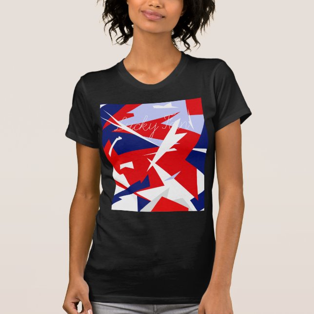 T-shirt Vibes positives Bleu rouge blanc (Devant)