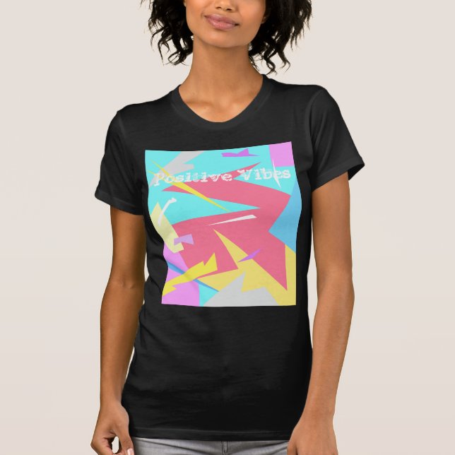 T-shirt Vibes positives couleurs pastel Abstrait (Devant)
