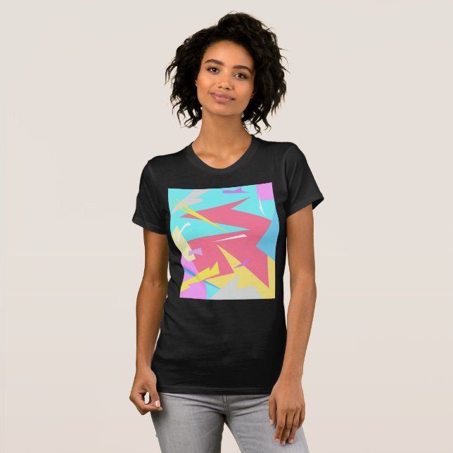 T-shirt Vibes positives couleurs pastel Abstrait (Devant entier)