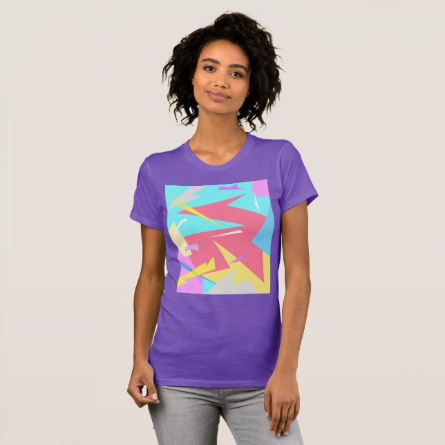 T-shirt Vibes positives couleurs pastel Abstrait (Devant entier)