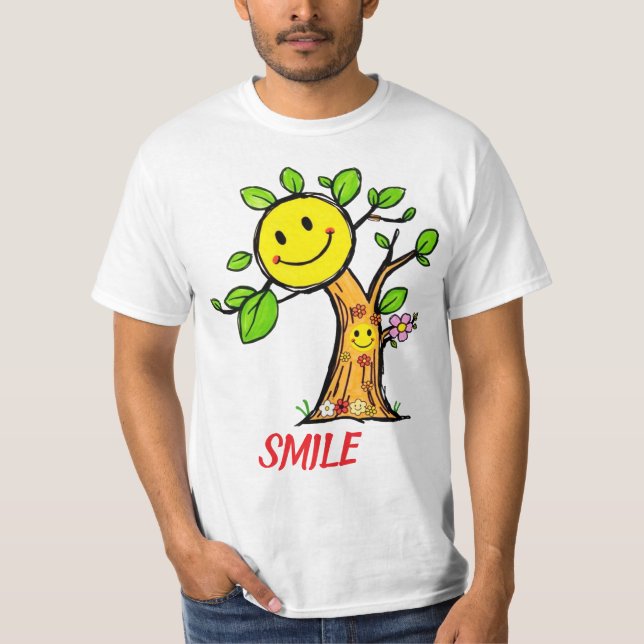 T-shirt Vibes positives "Smile Tree" (Devant)