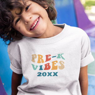 T-shirt Vibes pré-k retour à l'école rétro