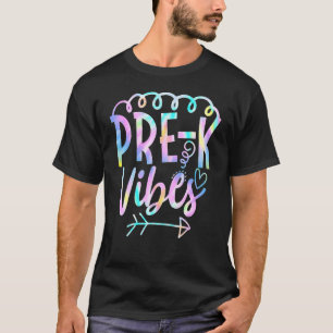 T-shirt Vibes Pré K Retour À L'École Tie Dye Professeur Ét