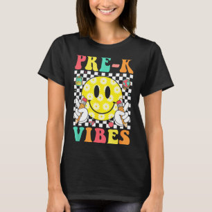 T-shirt Vibes pré-maternelle sourire rétro visage enseigna