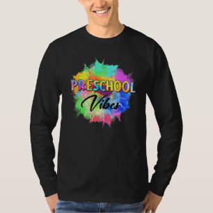 T-shirt Vibes Préscolaire colorées Étudiant Retour À S