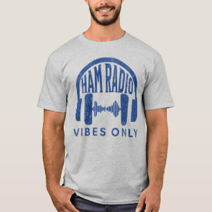 T-shirt Vibes Radio Jambon Bleu Rétro Seulement Radio Amat