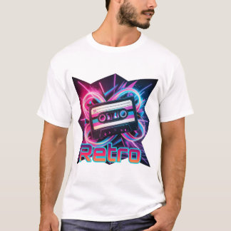 T-shirt Vibes rétro - 80s & 90s Bande de cassette Neon