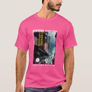 T-shirt Vibes Rétro de la Mode Japonaise de Rue - Esthétiq