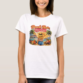 T-shirt Vibes Rétro d'Été de Plage - Cheveux de Plage, On
