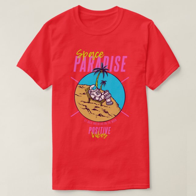 T-shirt Vibes rétro été Space Paradise (Design devant)