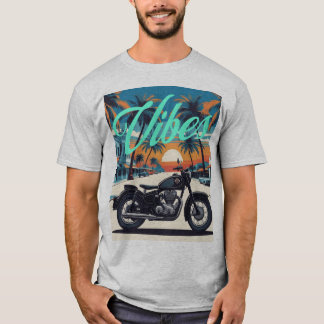 T-shirt "Vibes" Retro Moto Sunset Street