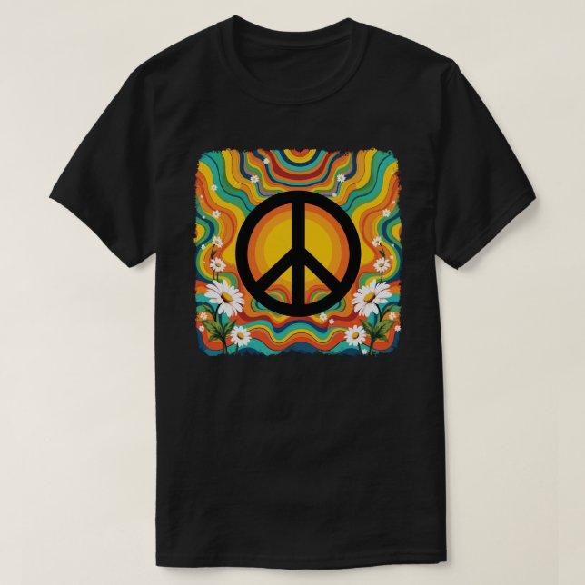 T-shirt Vibes rétro Paix super (Design devant)