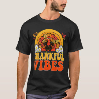 T-shirt Vibes Rétro Thanké mignonne Turquie arc en ciel dr