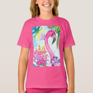 T-shirt Vibes Roses Uniquement – Flamant Rose