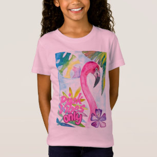 T-Shirt Vibes Roses Uniquement – Flamant Rose