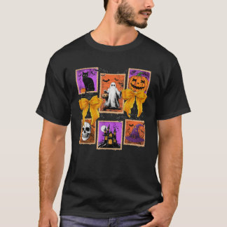 T-shirt Vibes Saison éffrayante Halloween Ghost Citrouille