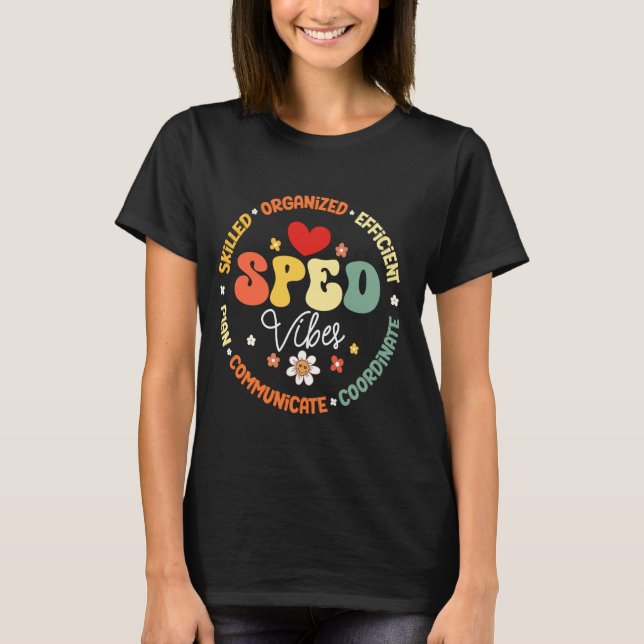T-shirt Vibes SPED Inspirationnelles de l'enseignant de l' (Devant)