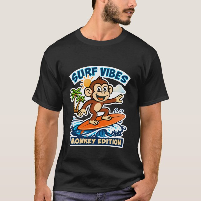 T-shirt Vibes surf - édition singe (Devant)