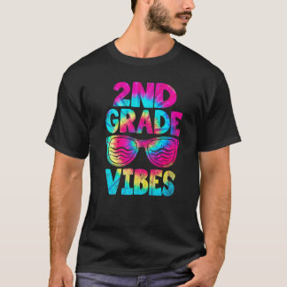 T-shirt Vibes Tie Dye 2e année Premier Jour d'École Enseig