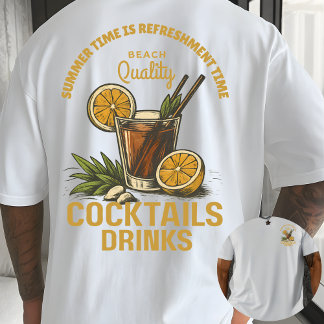 T-shirt Vibes Tropicales : Boisson de Plage pour le Plaisi
