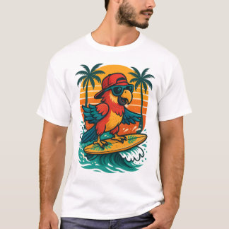 T-shirt Vibes tropicales du Parrot de surf