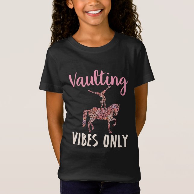 T-Shirt Vibes Vaulting Seulement Cheval Equestrio (Devant)