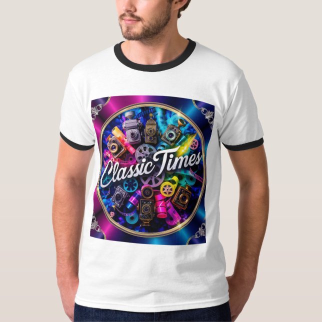 T-shirt Vibes vintage pour hommes (Devant)