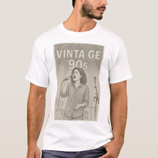 T-shirt Vibes vintages des années 90 (Devant)