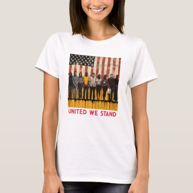 T-shirt Vibes vintages Hipster Patriotisme Tee Unleashed! (Devant)