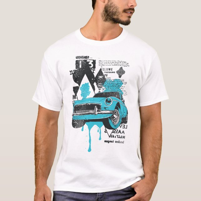 T-shirt Vibes Voiture Vintage (Devant)