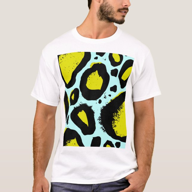T-shirt Vibrance Léopard : Textures Sauvages Colorées. (Devant)