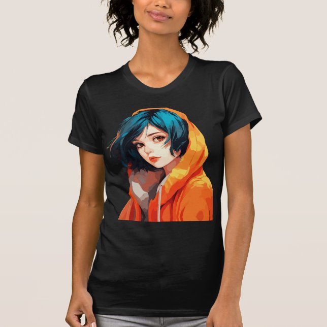 T-shirt Vibrant Anime Beauté (Devant)