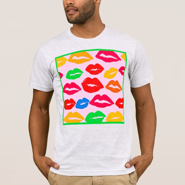 T-shirt Vibrant baisé par les couleurs Motif (Devant)