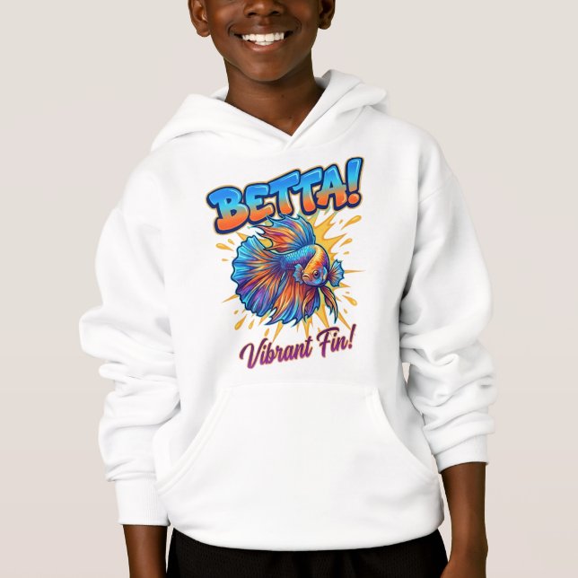 T-shirt vibrant comble de poissons Betta – Couleur (Devant)