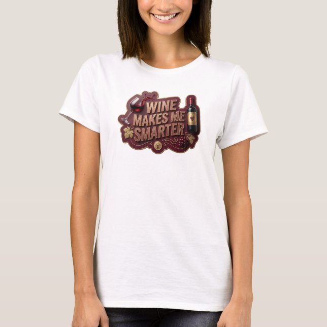 T-shirt Vibrant Gold VIN ME REND PLUS INTELLIGENT Tee pers (Devant)