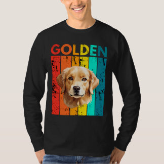 T-shirt Vibrant Golden Retriever Retro Design