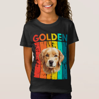 T-Shirt Vibrant Golden Retriever Retro Design