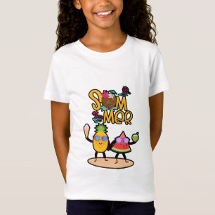T-Shirt Vibrant Hello Été Animaux de l'océan colorés