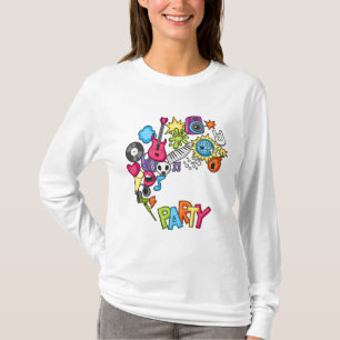 T-shirt Vibrant Kawaii Music Party Doodart
