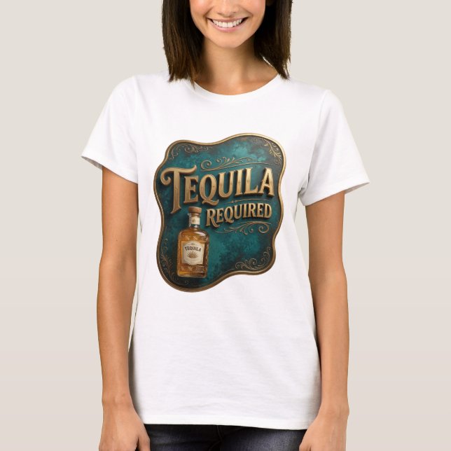 T-shirt Vibrant Or TEQUILA OBLIGATOIRE Tee v2 (Devant)
